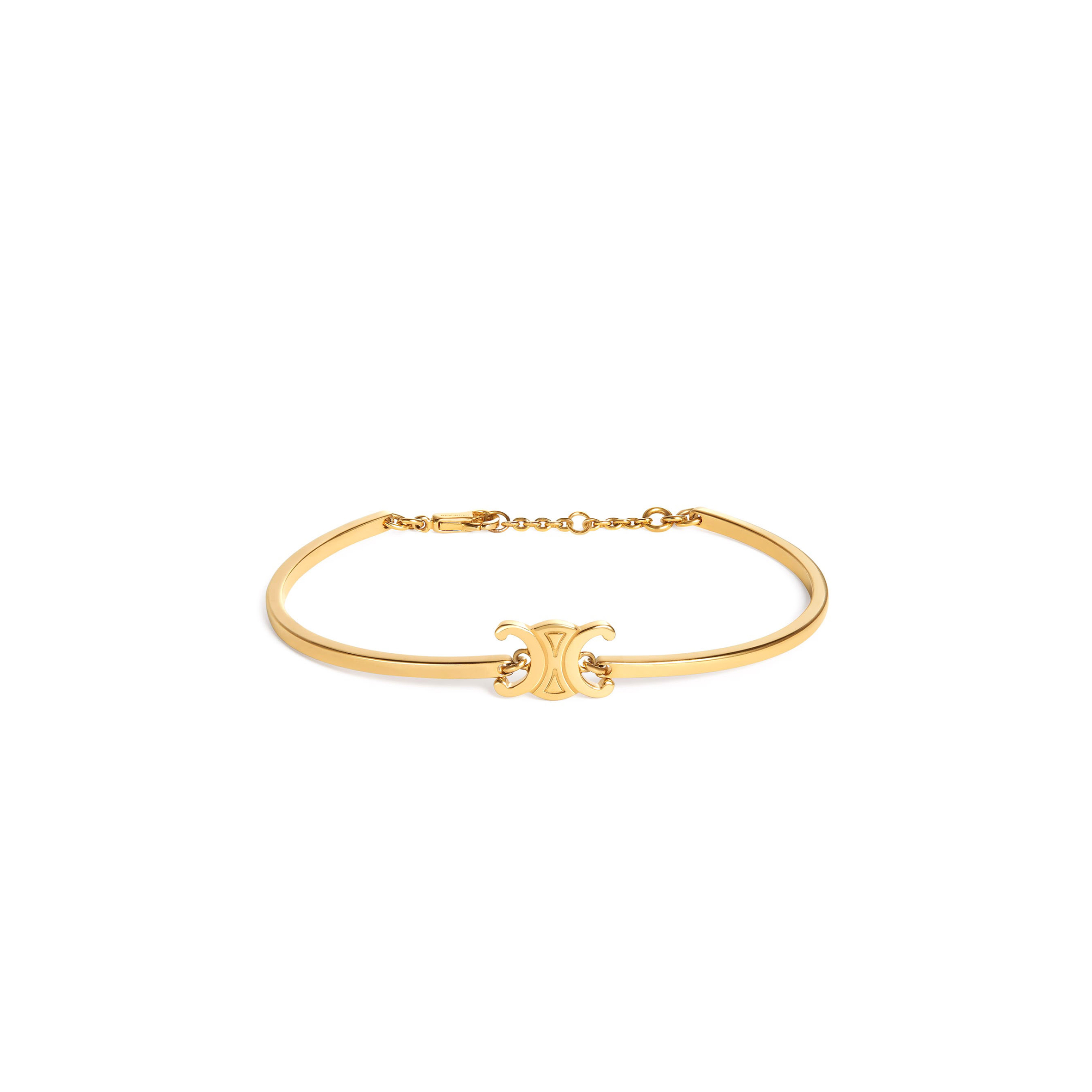 CELINE TRIOMPHE ARTICULATED BRACELET IN BRASS WITH GOLD FINISH 46Z676BRA.35OR